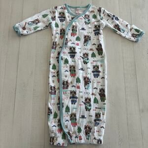 Magnificent Baby Magnetic Closure Newborn Gown 100% Cotton Banjo Guitar Bears